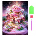 1 komplekt Castle Rhinestones maalimiskomplekt DIY Tikand Ristpistes Joonistus Kodukaunistus Rhinestones Kunst K&auml;sit&ouml;&ouml; A