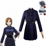 Anime Jujutsu Kaisen Cosplay kost&uuml;&uuml;m Kugisaki Nobara Parukas V&ouml;&ouml;kott Kleit Halloweeni peokleit 4 TK t&auml;iskomplekt T&uuml;drukud Naised S