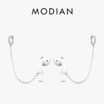 Modian Fikseeritud k&otilde;rvaklapi kummist k&otilde;rvar&otilde;ngas 925 Sterling Silver Clear CZ Long Link Kaotuse v&auml;ltimine Hoop k&otilde;rvar&otilde;ngad Naistele Grils Ehted h&otilde;be