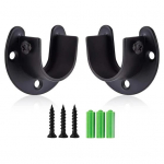 1 komplekti kruvidega kapivarda kronstein, roostekindel korrosioonikindel, lihtne paigaldamine kardinapuu hoidja kapivarda tugikomplekt must