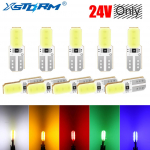 10tk 24V Canbus T10 W5W 194 168 COB Led pirn valge signaallamp kuppel numbrim&auml;rgi lugemine auto salongi tuled auto valge
