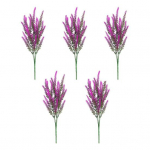 5 tk kunstlik lavendel, realistlikud dekoratiivsed kerged kasulikud kunstlikud roheliste taimede stseeni peotarbed lillakaspunane v&auml;rv