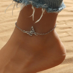 Boheemlaste liblikas Anklet Vintage Body Decor Naistele T&uuml;drukutele Kingitus h&otilde;be