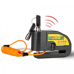 Mootorratta alarmi helilukk Mootorratta ketaspidurilukk 110db Loud Turvalisus Veekindel jalgrattalukk + meeldetuletusn&ouml;&ouml;r