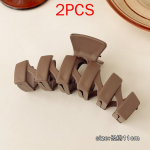 100 Style Choices 2tk Komplekt Matte Tahke Juuksek&uuml;&uuml;s Elegantne Lihtne Akr&uuml;&uuml;l Juukseklambrid Juuksen&otilde;elad Barrette Peakatted Naistele T&uuml;drukutele Juukseaksessuaarid 2PCS