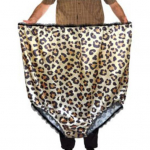 Naljakas nali alusp&uuml;ksid Suured elastsed v&ouml;&ouml;koha t&auml;pilised leopardimustrilised plisseeritud pehme klouni esinemiskost&uuml;&uuml;m Halloweeni s&otilde;brap&auml;eva m&auml;ng rekvisiit bakalaureus C