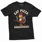 Eat Pizza MADAFAKAS S&auml;rk Funny Thanksgiving Thanksgiving Party Tee Unisex T-s&auml;rk S
