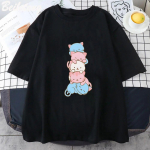 Transseksuaalide uhkuse lipp Armsad Kawaii Kassid Peened LGBTQ Trans Pride T-s&auml;rgid Suvised naiste l&uuml;hikeste varrukatega T-s&auml;rgid Harajuku Y2k Tee Unisex T-s&auml;rk L