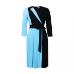 JKASHDK naiste moe kevad-s&uuml;gis plusssuuruses &uuml;hev&auml;rvilised prinditud pikkade varrukatega k&otilde;rge v&ouml;&ouml;kohaga vabaajakleidid S kollane