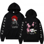 Jaapani Anime One Piece Luffy Roronoa Zoro Sanji Harajuku Kapuutsid Unisex Naiste Vabaaja Mood Unisex Kapuutsiga Pusa Meeste Top 2XL