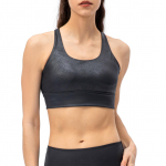 Naiste joogarinnahoidja sporditreening Jooksmine Crop Tops Polsterdatud juhtmevaba vabaaja vest, must X-Large must