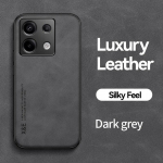 KEYSION Luxury Retro nahast &uuml;mbris Redmi Note 13 Pro 5G pehmest silikoonist p&otilde;rutuskindel telefoni tagakaas Redmi Note 13 Pro+ 5G jaoks for Redmi Note 13 5G sinine