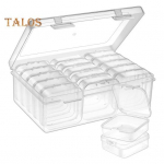 1 komplekt helmeste hoiustamiskarp Mini l&auml;bipaistev helmeste hoiukonteiner Kaasaskantav organiseerimiskarp v&auml;ikestele puhas