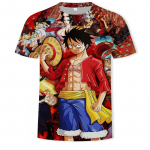 Anime One Piece Luffy Fashion Lapsed Poiss T&uuml;druk Laste T-s&auml;rk 3D Suvine vabaaja Mehed Naiste Multifilm Naljakas T-s&auml;rk T-s&auml;rk T-s&auml;rk 3XL