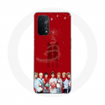&Uuml;mbris Oppo A74 5G BTS Bangtan Boysi punase taustaga j&otilde;ulukingituseks 2024