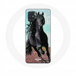&Uuml;mbris Samsung Galaxy A71 Black Friesian Horse jaoks