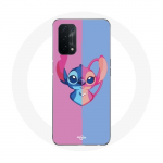 Kohver Oppo A74 Stitch jaoks ja ingelsinine roosa