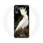 &Uuml;mbris Samsung Galaxy A02 kakaduudele, valged papagoid puul