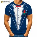 V&otilde;lts&uuml;likond 3D prinditud T-s&auml;rk Smoking Retro lipsu &uuml;likonna mustriga Moesuund Naljakas T-s&auml;rk Meeste isikup&auml;rastatud vabaaja T-s&auml;rk L