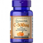 Puritan's Pride C-vitamiini kibuvitsamarjad 500 mg, 30 kapslit 30 Caps
