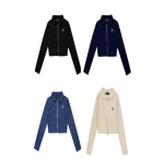 Muahmuah Slim Fit Kootud Lukuga Kampsun 4 V&auml;rvi Free Size sinine