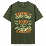 Funny Vintage 1973 Abikaasa T-s&auml;rk Suvise stiilis Graafiline Puuvillane T-s&auml;rk T&auml;navar&otilde;ivad S&uuml;nnip&auml;evakingitused T-s&auml;rk Suur Unisex r&otilde;ivad L