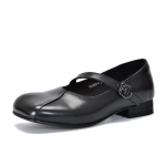 Johnature ruudukujulise varbaosaga madalad Mary Jane kingad Ehtne nahk Retro &Uuml;hev&auml;rvilised Pehme tallaga kingad 35 must