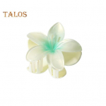 Lillekujuline juuksek&uuml;&uuml;nis Gradient v&auml;rvi lilleline juukseklamber Du&scaron;&scaron; seljapea juukseklamber Kerge juukseaksessuaar roheline/kollane