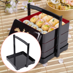 Sushikandik serveerimisn&otilde;u Punane ja must kodune suupistetoit &Auml;ripulmade sushi, riis, kaste