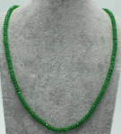 Ehtne top naturaalne 2X4MM jadeiidist mitmetahuline p&auml;rlitega kaelakee 18
