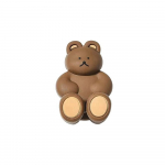 Silikoonist iminapp hoiukonks 3D hambaharjahoidja Creative Cartoon Bear hambaharja hoidik Avaleht valge