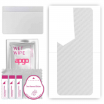 apgo Protective Skin Sticker for the back compatible with Tecno Pova 4, Wrap Film, Foil, Vinyl - Pattern Transparent Carbon