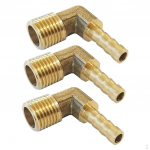 3/8 inch BSP Male Threads X 10mm Barb Elbow Fuel Hose Fitting of 3 pack