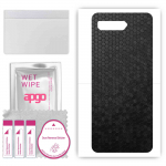 apgo Protective Skin Sticker for the back compatible with Asus ROG Phone 5s, Wrap Film, Foil, Vinyl - Pattern Black Honeycomb