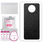 apgo Protective Skin Sticker for the back compatible with Honor X30, Wrap Film, Foil, Vinyl - Pattern Black Honeycomb
