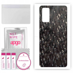 apgo Protective Skin Sticker for the back compatible with Honor View30 Pro, Wrap Film, Foil, Vinyl - Pattern Carbon Black Pixel