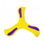 Lastele bumerang, pehme kolmeleheline rist, t&auml;iskasvanutele-lastele m&otilde;eldud interaktiivne v&auml;lim&auml;nguasi alushariduse m&otilde;istatus, dekompressioonikingitus kollane