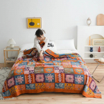 Uus P&otilde;hjamaade vaba aja tekk ja katted suvine pehme konditsioneeriga tekk puuvillane marli diivanir&auml;tik Boho voodikate King-suurus 200x230cm