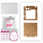 apgo Protective Skin Sticker for the back+sides compatible with Samsung W24 Flip, Full Wrap Film, Foil, Vinyl - Pattern Rusty Copper