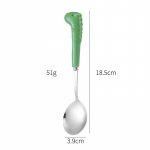 Lauan&otilde;ud Multifilmi Laste lusikakahvlikomplekt Magustoidulusikas lastele Kahvel Beebi vidinad S&ouml;&ouml;tmine Lastele Lastele m&otilde;eldud s&ouml;&ouml;giriistad Karbita roheline