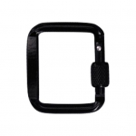 Ohutu multifunktsionaalne nelinurkne ripppandlaga alumiiniumsulamist karabiin riivikonksude jaoks must