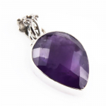 Looduslik Aafrika Amet&uuml;st Kivi 925 Prooviga Sterling H&otilde;be Ripats 1,3'' D6p02