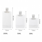 10 tk 30/50/100 ml reisisuurus t&uuml;hje pigistatavad kotid korduvt&auml;idetav &scaron;ampoon tualett-tarbed palsam lekkekindel reisikott 50ml&Plastic