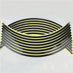 Veekindlad mootorratta helkurkleebised Veljeteip Mootorratta rattakleebis Modifitseeritud rattakleebised must