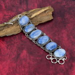 K&uuml;aniidist k&auml;ev&otilde;ru imetlusv&auml;&auml;rsed ehted, 925 h&otilde;bedast k&auml;ev&otilde;ru, k&auml;sitsi valmistatud v&auml;&auml;riskivide ehetest reguleeritav ketiga k&auml;ev&otilde;ru, kingitus emale 8 Inches With Adjustable sinine