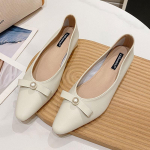 Paksu kontsaga professionaalsed kingad naistele Uued Korea stiilis Bowknot Pearl kingad naistele 35