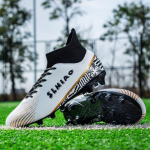Professionaalsed mehed, lapsed, muru sisejalgpallijalatsid Klambrid Original Superfly Futsal Jalgpallisaapad Tossud Meeste Chaussure De Foot 34 valge