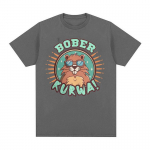 Naljakas Bober Kurwa Print Graphic Tee-s&auml;rk Meeste vabaaja mood l&uuml;hikeste varrukatega T-s&auml;rk Suvine unisex 100% puuvillast Suured T-s&auml;rgid S must