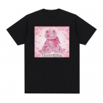 I Love Titties Frog Funny Meem Graafiline T-s&auml;rk Mehed Naiste Armsad O-kaelusega riided T-s&auml;rgid Topid Vabaaja 100% puuvillane &uuml;lisuur T-s&auml;rk S must