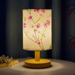Moodne lihtsast riidest kunst Soe laualamp Magamistoa voodi k&otilde;rval Hiina stiilis kodukaunistus Led V&auml;ike &ouml;&ouml;valgus Magamistoakaunistus Button Switch